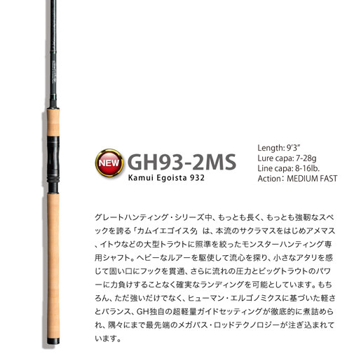 GREAT HUNTING(グレートハンティング) GH93-2MS ロッド | Megabass 