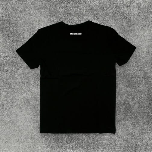 MEGABASS LOGO T-SHIRTS(メガバスロゴTシャツ) ブラック ホワイトロゴ 