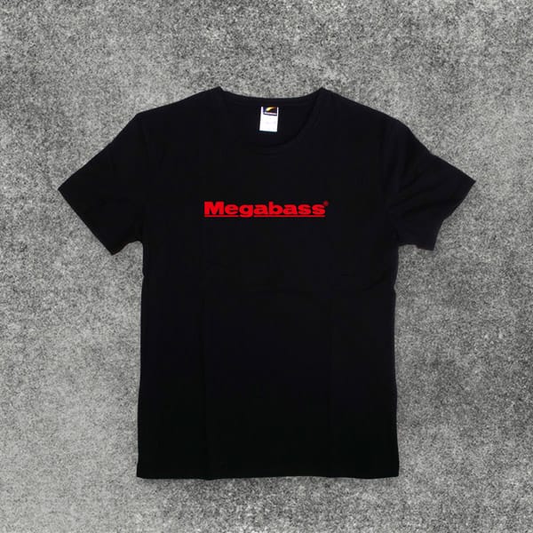 MEGABASS LOGO T-SHIRTS(メガバスロゴTシャツ) ブラック レッドロゴ 