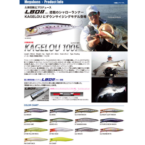 KAGELOU(カゲロウ) 100F GG イワシ ルアー | Megabass