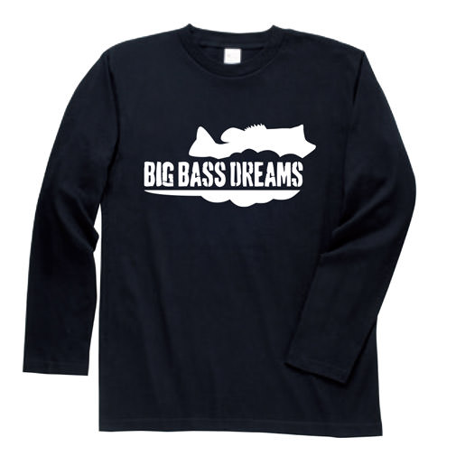 【BIG BASS DREAMS】LONG T-SHIRT BigBassDreams BLACK
