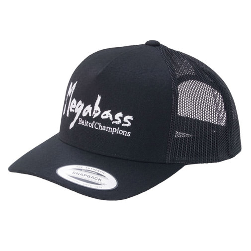【3月末発送】MEGABASS CAP BRUSH TRUCKER BLACK/WHITE(ブラッシュトラッカー・ブラック/ホワイト）