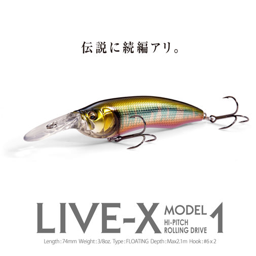 LIVE-X MODEL1(ライブX モデル1) GG スモールマウスバス ルアー