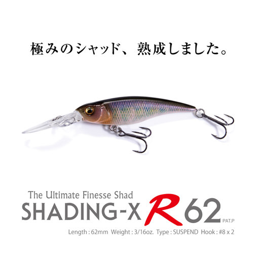 4月下旬発送】SHADING-X(シャッディングX) R 62 FA TNG ルアー