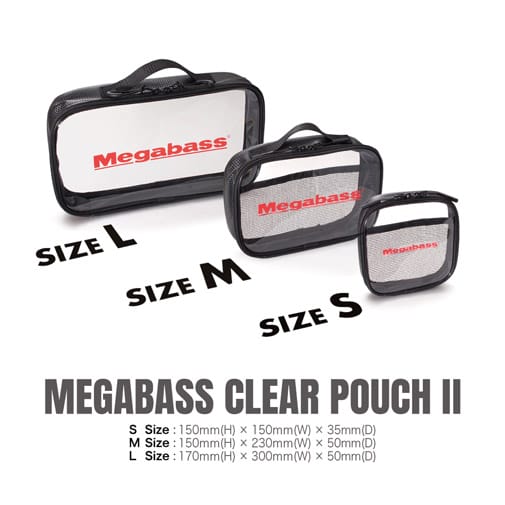 MEGABASS CLEAR POUCHⅡ(クリアポーチⅡ) (S) BLACK アパレル・ギア