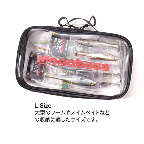 MEGABASS CLEAR POUCHⅡ(クリアポーチⅡ) (S) BLACK アパレル